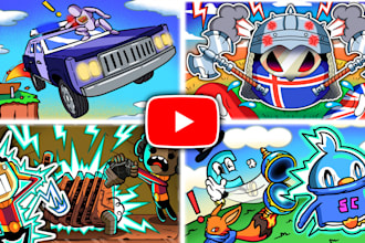 create a cartoony hand drawn thumbnail for you