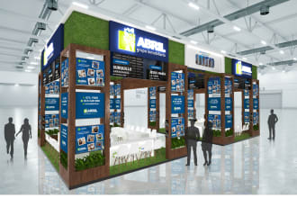create 3d trade booth, exhibition stand, stall, both, kiosk