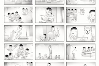 Hot Review!  draw storyboard art for your comic strip, film or video