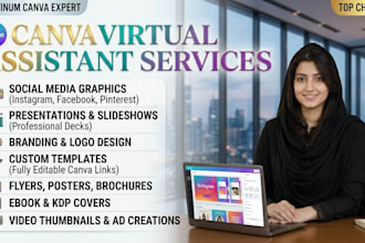 design anything for you as a virtual assistant on canva