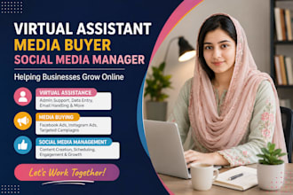 canva virtual assistant, media buyer and social media manager