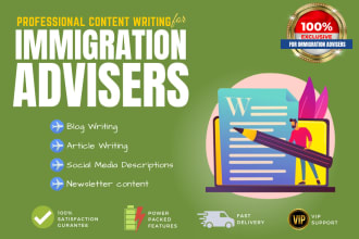 write articles and blogs for immigration businesses