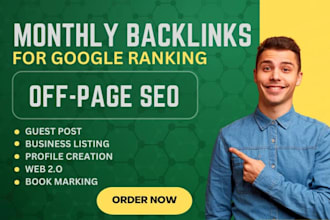 provide fast complete monthly off page SEO service