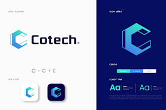 design modern gradient fintech tech startup app saas logo and brand style guides