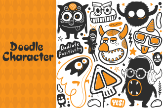make vector doodle art illustration, doodle pattern, doodle sticker, nft design