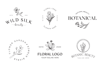 do hand drawn botanical floral logo design