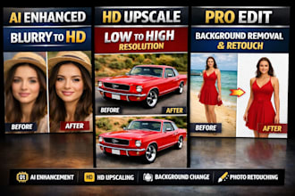 do ai background removal, image enhancement, upscale