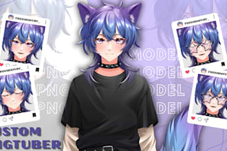 design a custom pngtuber model, giftuber character for your streaming avatar