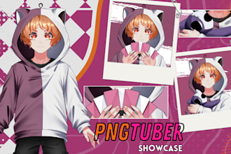design a custom pngtuber model, giftuber character for your streaming avatar