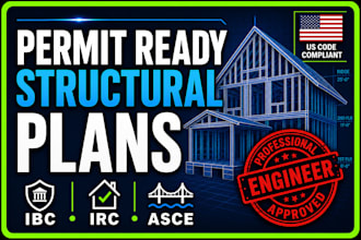 provide USA pe stamped structural and civil engineering plans