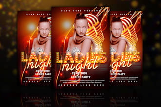design attractive night club or party flyer