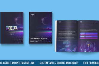 design white paper and brochure for blockchain, crypto, ico, nft