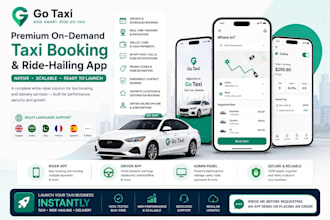 develop uber type on demand taxi booking app, ride hailing app for your business