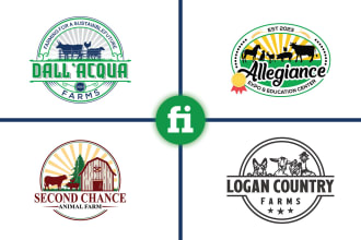 create a unique and vintage farm logo design