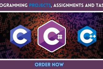 do cpp, c sharp, c, dsa algorithm projects and assignment