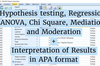 do descriptive analysis, regression and chi square using spss