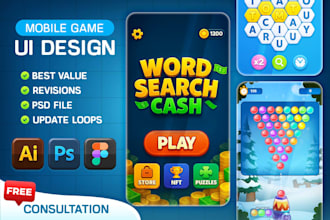 create an engaging mobile game UI UX interface design