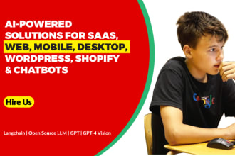 build ai saas, chatbots, and web apps by llm, agents