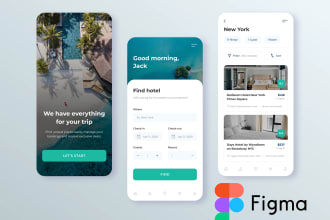 create, design, make, mobile app UI design in figma