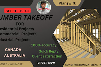 provide wood framing, lumber material takeoff, and cost estimation