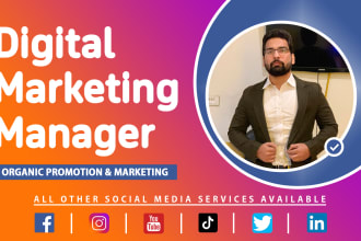 be your digital marketing manager and social media expert