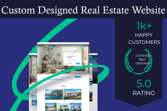 make custom design real estate agent website with idx ,mls