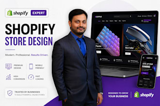 design shopify ecommerce website, build shopify online store