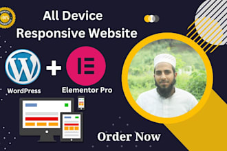 design responsive wordpress website or elementor pro elementor wordpress blog