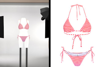 do ghost mannequin, neck joint,clothing photo editing