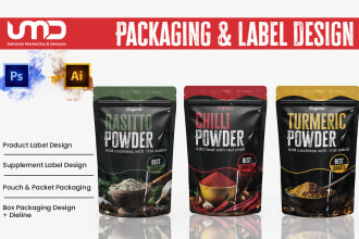 do product packaging design, pouch design and bag design