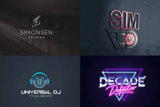 do modern dj music, rock, radio, tv, studio, podcast logo