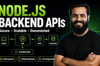 be your node js developer for mobile or web app backend apis