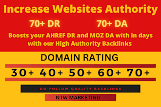 boost domain authority ahref DR with high authority SEO backlinks