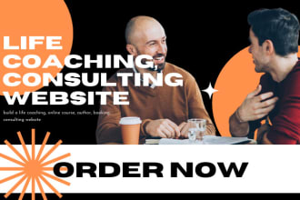build a life coaching, online course, author, booking, consulting website, ui UX