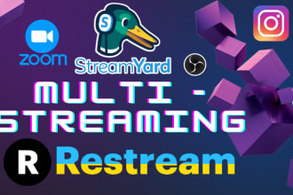setup restream streamyard zoom live multi streaming, melon