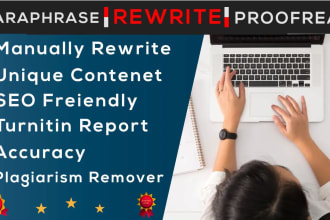 edit, paraphrase, proofread, rewrite, rephrase your contant