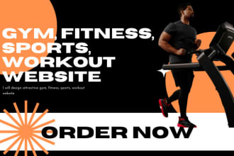 design gym subscription fitness sports, workout yoga wellness wordpress website