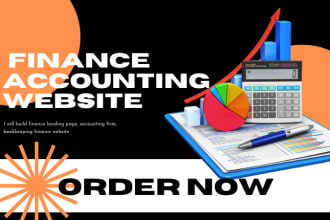 build tax finance landing page, accounting firm, bookkeeping, business website