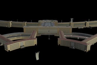 create 3d building low poly for games and simulation