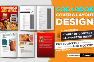 do cookbook or recipe book cover and layout design or formatting