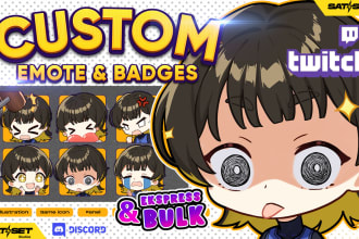 create cutes emotes, sub badges quickly for your stream