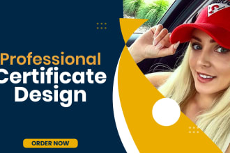 design diploma, award certificate design and voucher card