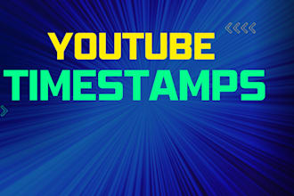 create youtube timestamps for your videos