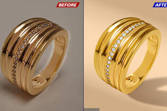 do jewelry retouching, and high quality jewelry photo editing