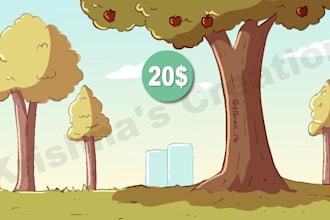 draw cartoon background for animation
