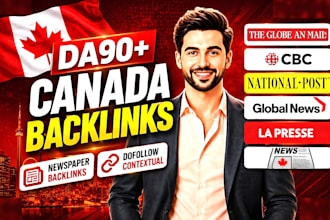 build high da canada ca canadian backlinks from  da90 newspaper link building