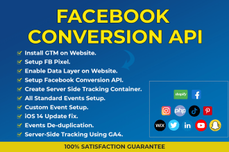 setup facebook pixel conversion API with GTM server side tracking ga4 event