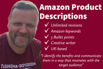 write your amazon SEO product description or listing