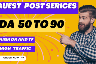 do 50 to 90 plus da guest posts instant with dofollow links
