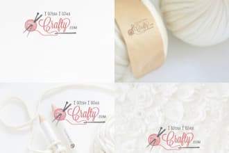 make wonderful knitting, swing, craft and handmade logo within 24 hours